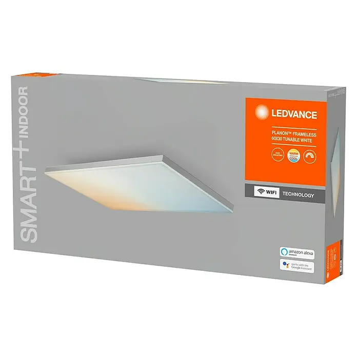 Ledvance Smart+ WiFi LED-Panel Planon Frameless - 28 W, Weiß - Das LEDVANCE Smart+ Indoor Planon™ Frameless 60x30 tunable white Panel für die Innenraumbeleuchtung mit warmer und kalter Lichteinstellung.