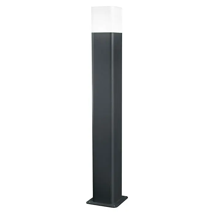 Ledvance Smart+ Außenstehleuchte Cube 50cm RGBW - Farbe Gehäuse: Grau, RGBW, 120 x 120 x 500 mm, Mit Leuchtmittel - Moderne, graue Außenleuchte mit einem hellen, quadratischen Lichtelement. Ideal für die Beleuchtung von Wegen und Gärten.