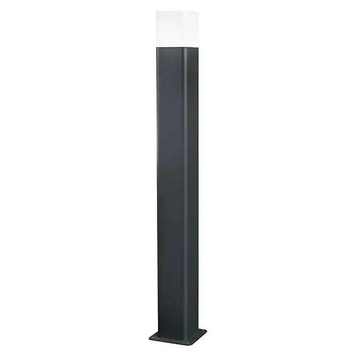 Ledvance Smart+ LED-Gartenspot Cube RGBWL x B x H: 120 x 120 x 800 mm - Moderne Pollerleuchte mit anthrazitfarbenem Gehäuse und weißem Lichtaustritt für Außenbereiche. Robuste Bauweise sorgt für Langlebigkeit.