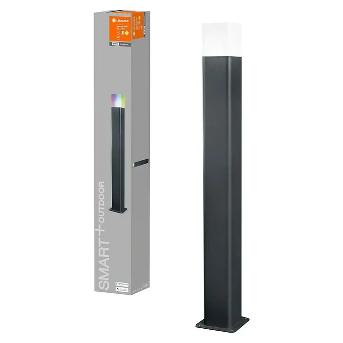 Ledvance Smart+ LED-Gartenspot Cube RGBWL x B x H: 120 x 120 x 800 mm - LEDVANCE Smart+ Outdoor Cube Sockelleuchte, eine moderne und stilvolle Außenleuchte für den Garten oder die Terrasse, mit intelligenter Steuerung.