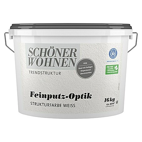 SCHÖNER WOHNEN-Farbe Trendstruktur Dekoputz Feinputz-Optik Strukturfarbe (16 kg, Fein)