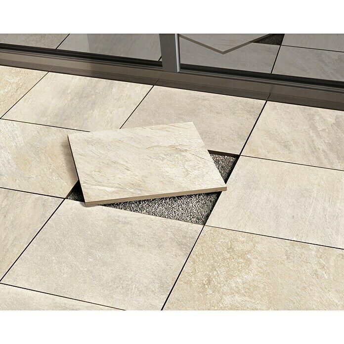 Atlas Concorde Terrassenfliese Regent Ivory60 x 60 x 2 cm, Beige/Braun, Matt Detail Shot