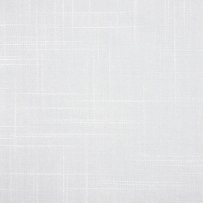 Cortina plisada con fruncido Linum - An x Al: 200 x 300 cm, Blanco, Materiales naturales - Primer plano de tela blanca con una textura sutil, ideal para fondos y proyectos de diseño.