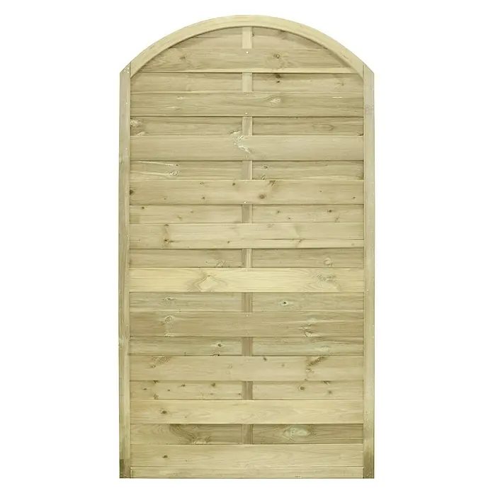 Sichtschutzelement Hamburg - 100 x 157/180 cm, Gerade - Eine Gartentür aus Holz mit einem eleganten Rundbogen, ideal für jeden Garten, der Privatsphäre und Stil vereinen möchte.