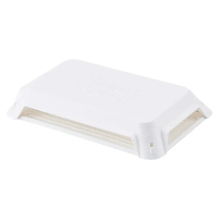 Swissinno Trampa para polillas - 2 ud. - Trampa universal blanca para insectos con aberturas de ventilación para el control de plagas en interiores sobre fondo negro.