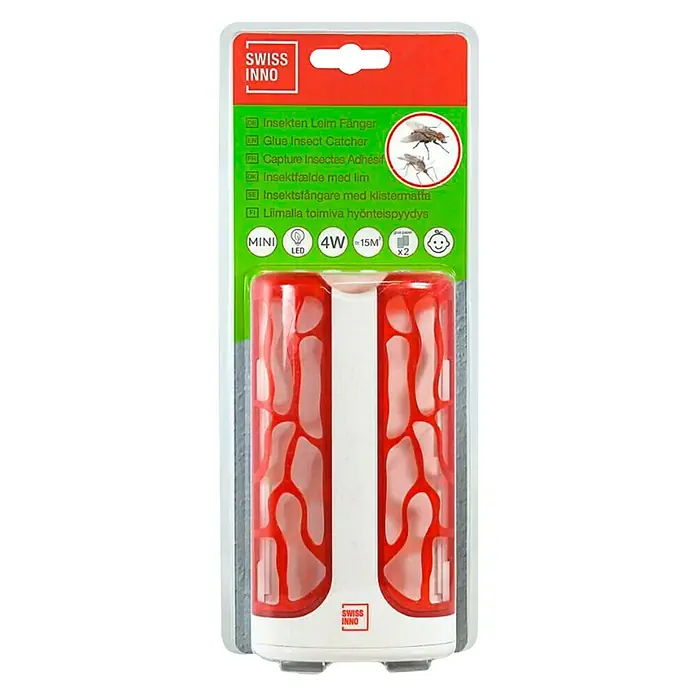 Swissinno Atrapainsectos Glue Catcher - 4 W, Rendimiento térmico: 15 m² - Vista detallada del dispositivo Swiss Inno Glue Insect Catcher. Trampa para insectos interior con superficie adhesiva.