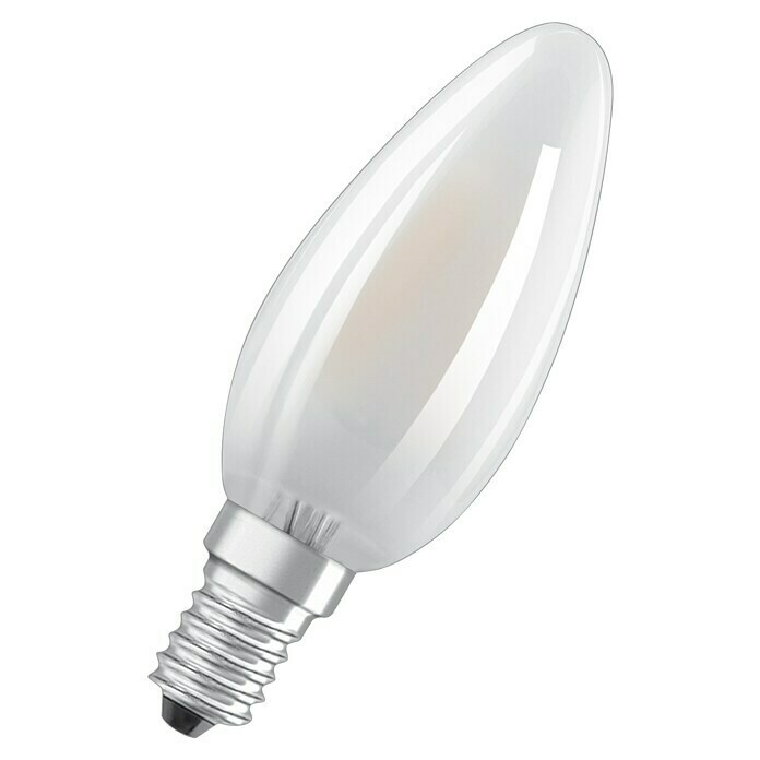 Osram Bombilla LED Vela mate pack 2 (E14, Blanco neutro, 470 lm, 4 W) | BAUHAUS