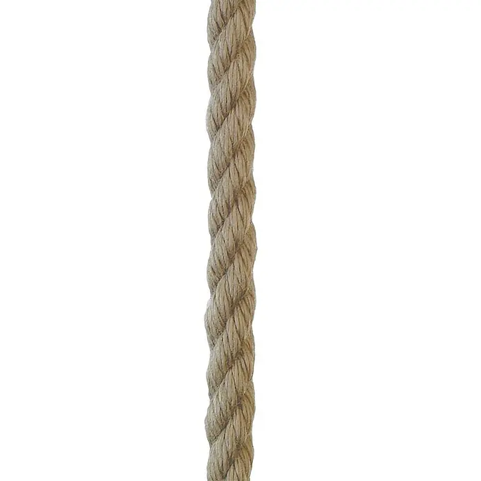 Seilflechter Cuerda de amarre a metros - Diámetro: 8 mm, Plástico, Natural - Primer plano de una cuerda robusta en color natural. Perfecta para decoraciones rústicas o aplicaciones funcionales al aire libre.