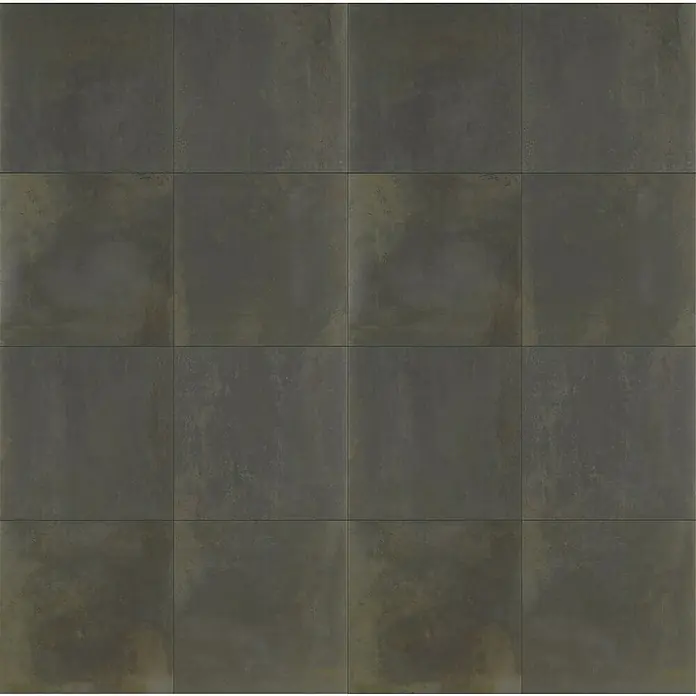 Feinsteinzeugfliese Metallo Ferro - 60 x 60 cm, Schwarz, Matt - Dunkle Bodenfliesen im Quadratmuster. Das matte Finish und die Farbvariationen verleihen den Fliesen einen rustikalen, modernen Look für jeden Raum.