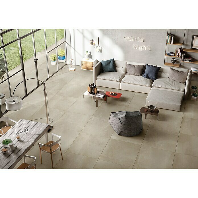 Feinsteinzeugfliese Metallo Bronzo80 x 80 cm, Beige, Matt Mood Shot