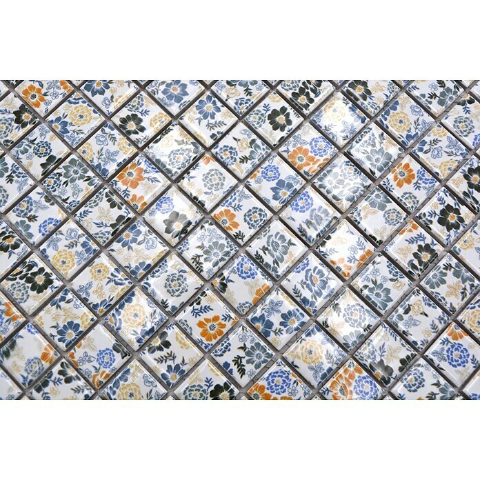 Mosaikfliese Quadrat CG SP06 (30 x 30 cm, Bunt, Glänzend)