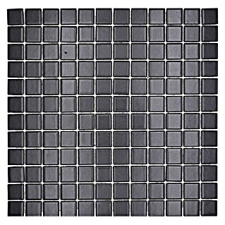 Mosaikfliese Quadrat Uni CG 154 (29,8 x 29,8 cm, Schwarz, Matt)