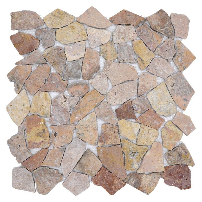 Mozaïektegel (30,5 x 30,5 cm, Rood, Mat)