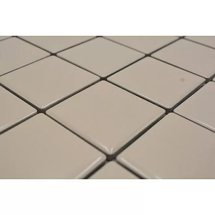 Mosaikfliese Quadrat Uni CD 262 - 29,8 x 29,8 cm, Beige, Glänzend - Detailaufnahme