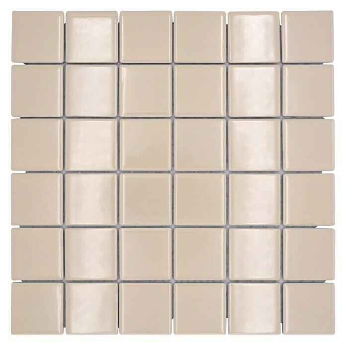 Mosaikfliese Quadrat Uni CD 26229,8 x 29,8 cm, Beige, Glänzend Top View