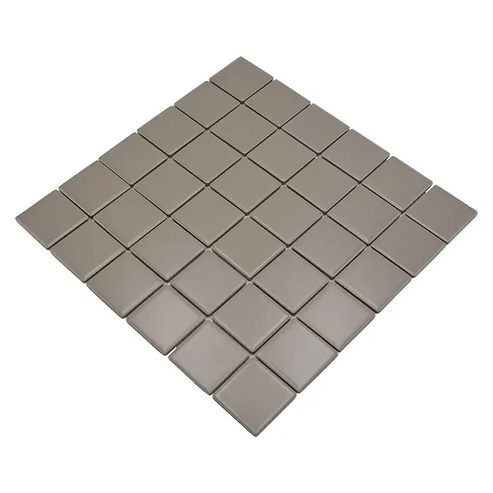Mosaikfliese Quadrat Uni CD 292 - 29,8 x 29,8 cm, Beige/Braun, Matt - Quadratisches Mosaik aus matten, beigen Fliesen, ideal für Wand- und Bodenbeläge in Bad oder Küche.