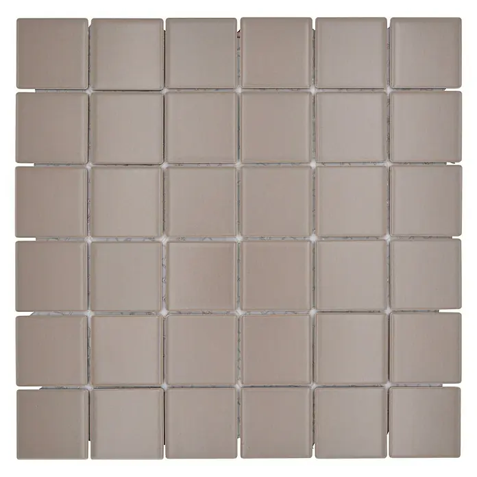 Mosaikfliese Quadrat Uni CD 292 - 29,8 x 29,8 cm, Beige/Braun, Matt - Quadratische Mosaikfliesen in einem sanften Beigeton, ideal für stilvolle Wand- oder Bodengestaltungen mit zeitloser Eleganz.