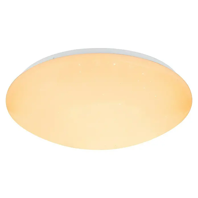 Globo Deckenleuchte rund ATREJU I - 24 W, Ø x H: 390 mm x 11 cm - Runde Deckenleuchte mit warmweißem Licht und Sterneneffekt für eine gemütliche Atmosphäre in jedem Raum. Ideal für Schlafzimmer und Wohnzimmer.