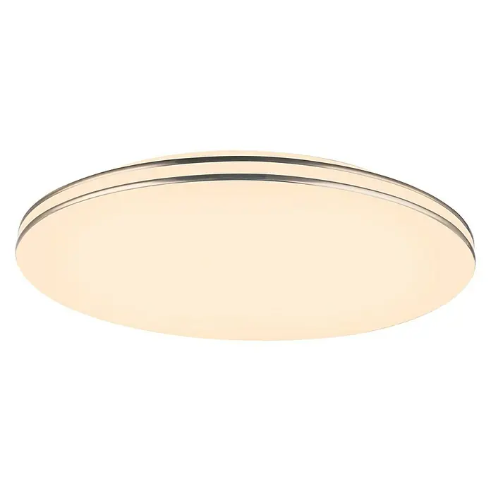 Globo Deckenleuchte rund PIERRE - 48 W, Ø x H: 530 mm x 8 cm - Runde LED-Deckenleuchte mit warmweißem Licht und schlichtem Design, ideal für moderne Wohnräume.