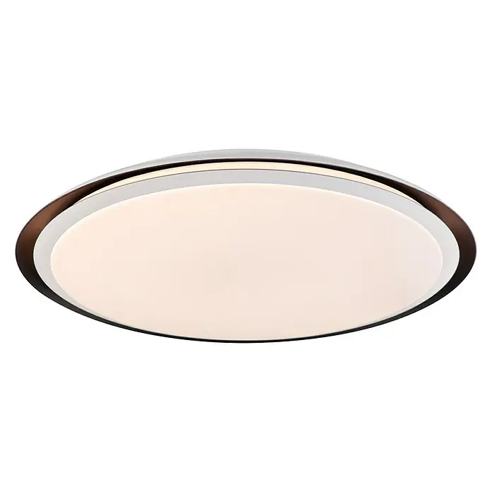 Globo Deckenleuchte rund XAVER - 40 W, Ø x H: 560 mm x 8,5 cm - Runde Deckenleuchte mit sanftem Licht und stilvollem Design, ideal für moderne Wohnräume.