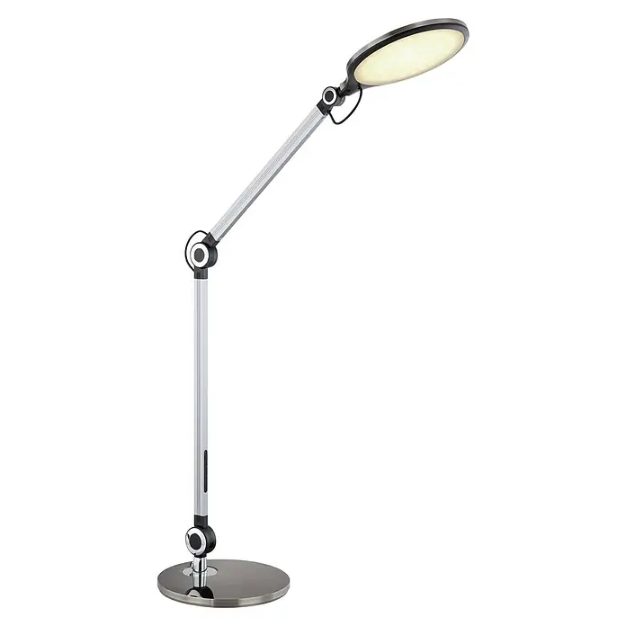 Globo LED-Tischleuchte - 9 W, L x B x H: 22,5 x 7,5 x 57,5 cm, Schwarz, Kaltweiß - Moderne LED-Schreibtischlampe mit verstellbarem Arm und rundem Lampenkopf. Ideal für Büro oder Arbeitszimmer, bietet helles, effizientes Licht.