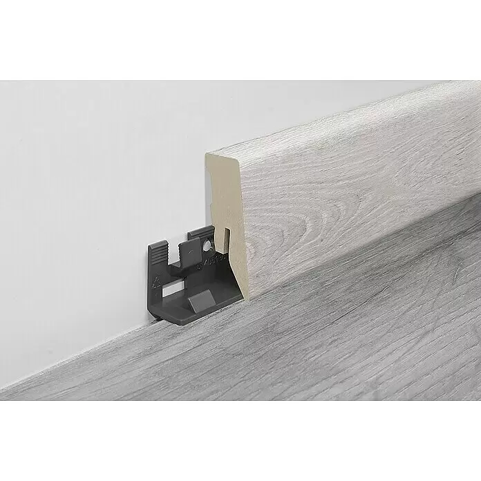 LOGOCLIC Sockelleiste Honeymoon - 260 cm x 18 mm x 50 mm, MDF - Detailaufnahme