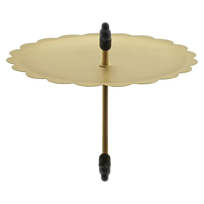 Dekoartikel Kerzenhalter Blume - Gold, Metall, 4 Stk. - Goldener Kerzenlöscher mit schwarzem Griff. Elegant und funktional, ideal zum sicheren Auslöschen von Kerzen ohne Rauch.