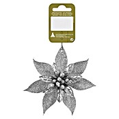 Christbaumschmuck Poinsettia (Silber, Kunststoff, L x B: 19 x 12,5 cm) | BAUHAUS