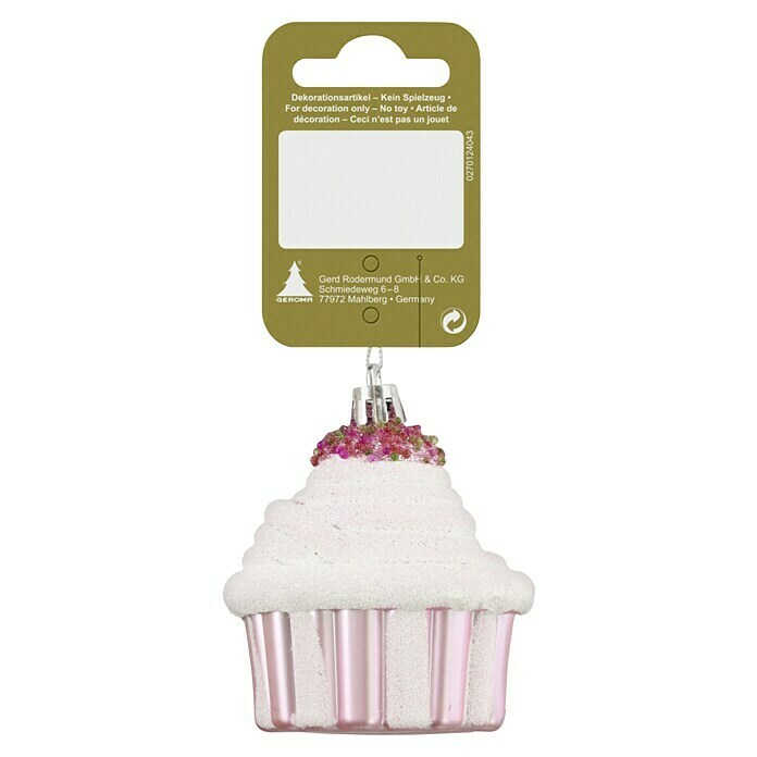 Christbaumschmuck Cupcake (Rosa, L x B: 7 x 6 cm) | BAUHAUS