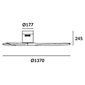 Leds-C4 Deckenventilator (137 cm, Holz Dunkel, 36 W)