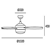 Leds-C4 Deckenventilator Samal (Weiß, 132 cm, 72 W) | BAUHAUS