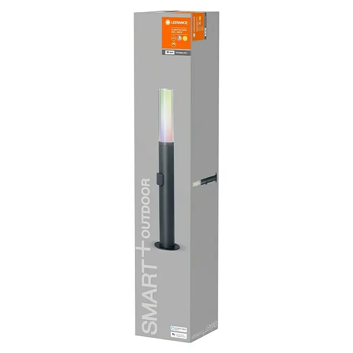 Ledvance Smart+ Außenlaterne Flare 60cm RGBW GR - Farbe Gehäuse: Grau, RGBW, Mit Leuchtmittel - LEDVANCE SMART+ Outdoor Flare Post 60cm RGB + White: Intelligente Außenleuchte für farbenfrohe Beleuchtung und moderne Akzente im Garten.