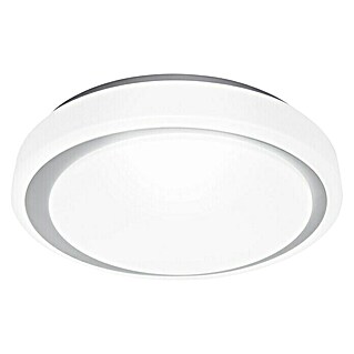 Ledvance Smart+ WiFi Plafón LED redondo Moon (24 W, Ø x Al: 380 x 85 mm, Blanco/Plateado, Blanco cálido)