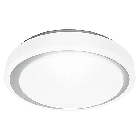 Ledvance Smart+ WiFi Plafón LED redondo Moon (24 W, Ø x Al: 380 x 85 mm, Blanco/Plateado, Blanco cálido)