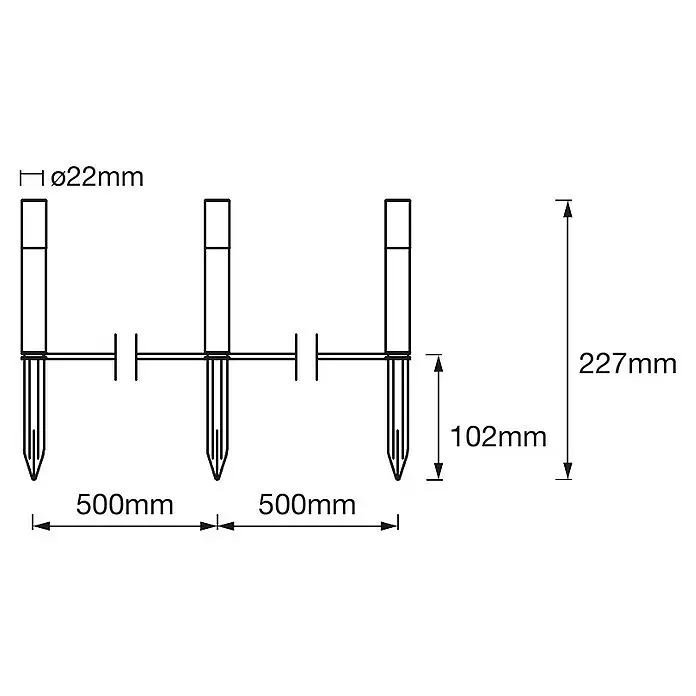Ledvance Smart+ LED-Gartenspot Garten Pole Mini RGBW Erweiterungs-SetØ x H: 22 x 227 mm