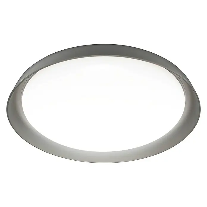 Ledvance Smart+ WiFi LED-Deckenleuchte rund Ceiling Plate24 W, Ø x H: 430 x 70 mm, Weiß - Moderne runde Deckenleuchte mit grauem Rahmen und hellem, diffusem Licht. Ideal für Wohnräume und Büros.