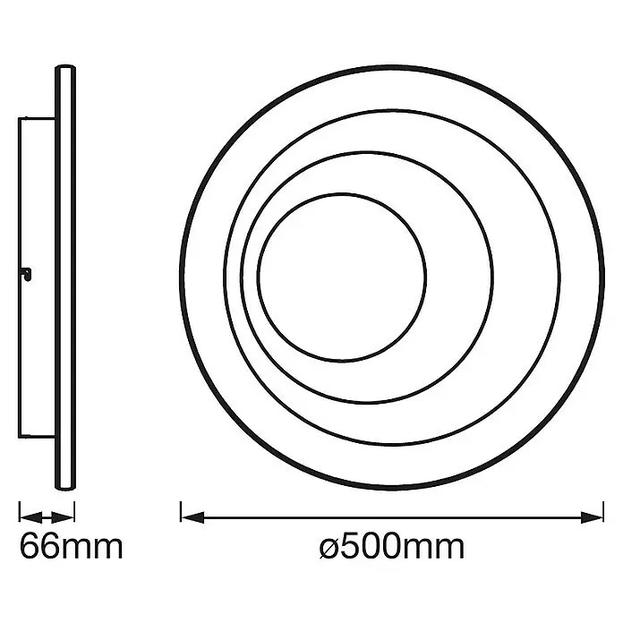 Ledvance Smart+ WiFi LED-Deckenleuchte rund Ceiling Spiral CCTØ x H: 500 x 66 mm Sketch