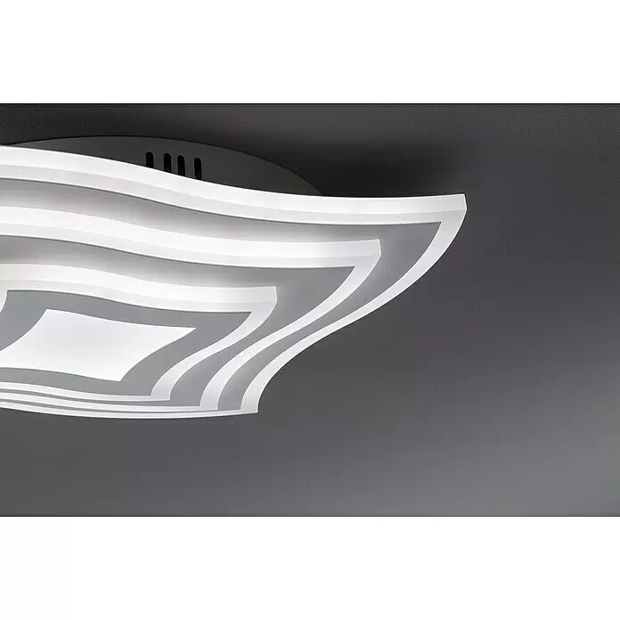Fischer & Honsel LED-Deckenleuchte Gorden - 38 W, L x B x H: 43 x 43 x 6 cm, Weiß, Mehrfarbig - Detailaufnahme