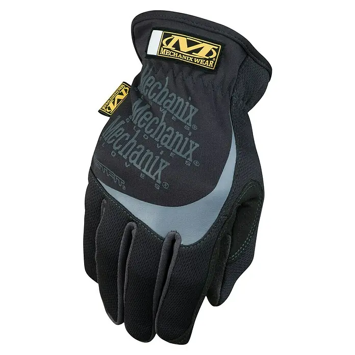 Mechanix Wear Arbeitshandschuhe FastFit - L, Schwarz - Nahaufnahme eines Mechanix Wear Arbeitshandschuhs, ideal für Schutz und Komfort bei verschiedenen Aufgaben.