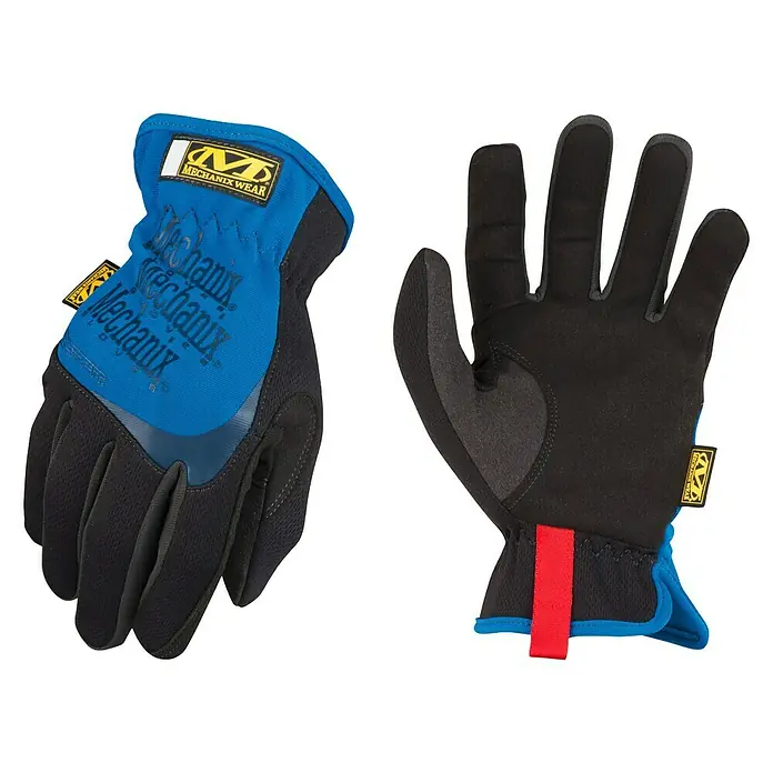 Mechanix Wear Arbeitshandschuhe FastFit - S, Blau - Bild von Mechanix Wear Handschuhen in Blau und Schwarz, ideal für verschiedene Arbeiten. Die Handschuhe bieten Komfort und Schutz.