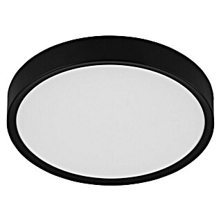 Eglo LED-Deckenleuchte rund MUSURITA (14,6 W, Ø x H: 340 mm x 6 cm, Schwarz, Warmweiß)