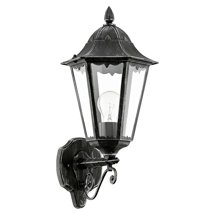 Eglo Wandlamp voor buiten Navedo staand (Zwart / Zilver / Antraciet, 60 W, l x h: 20 x 47,5 cm, IP44, null) | BAUHAUS