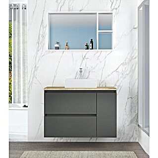 Mueble de lavabo Farbe (46 x 90 x 66 cm, Antracita, Mate)
