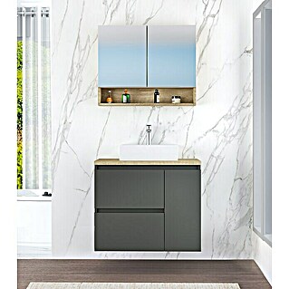 Mueble de lavabo Farbe (46 x 80 x 66 cm, Antracita, Mate)