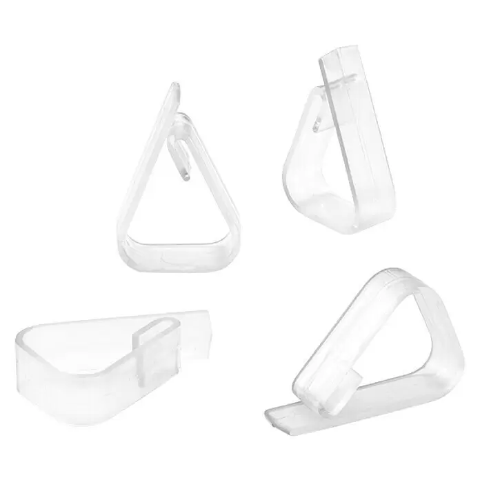 Inofix Pinza sujetamanteles 1190 - 4 ud., Transparente - Clips de plástico transparente para sujetar manteles.