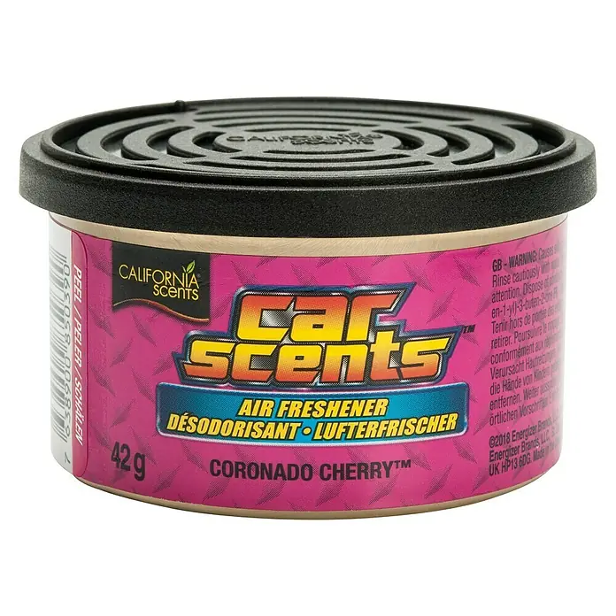 Ambientador de coche California Scents - Cerezo - Ambientador California Scents con aroma Coronado Cherry. Ideal para coches y espacios pequeños, con una fragancia afrutada y agradable.