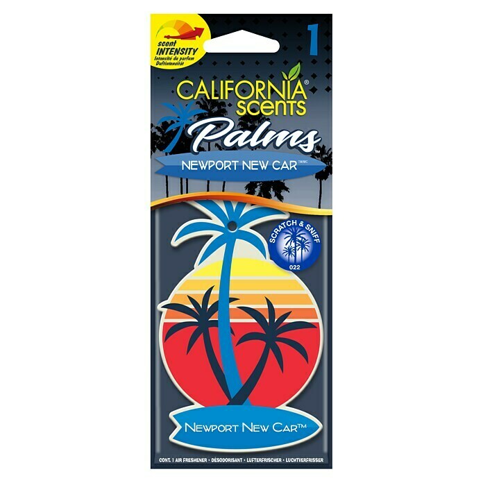 California Scents Lufterfrischer Palms PaperNewport New Car Front View