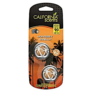 California Scents Ambientador de coche California Scents (Vainilla, 90 días, 2 ud.)