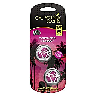 California Scents Ambientador de coche California Scents (Coronado Cherry, 90 días, 2 ud.)
