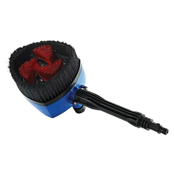 Nilfisk Cepillo para automóviles giratorio - Específico para: Limpiadoras de alta presión Nilfisk - Cepillo de lavado azul y negro con cepillos rojos para limpiar superficies. Ideal para coches.